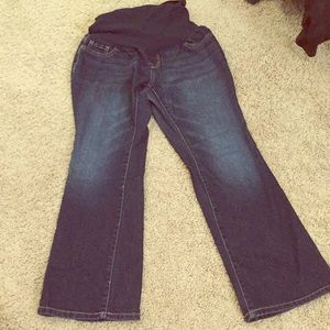 Maternity petite denim jeans